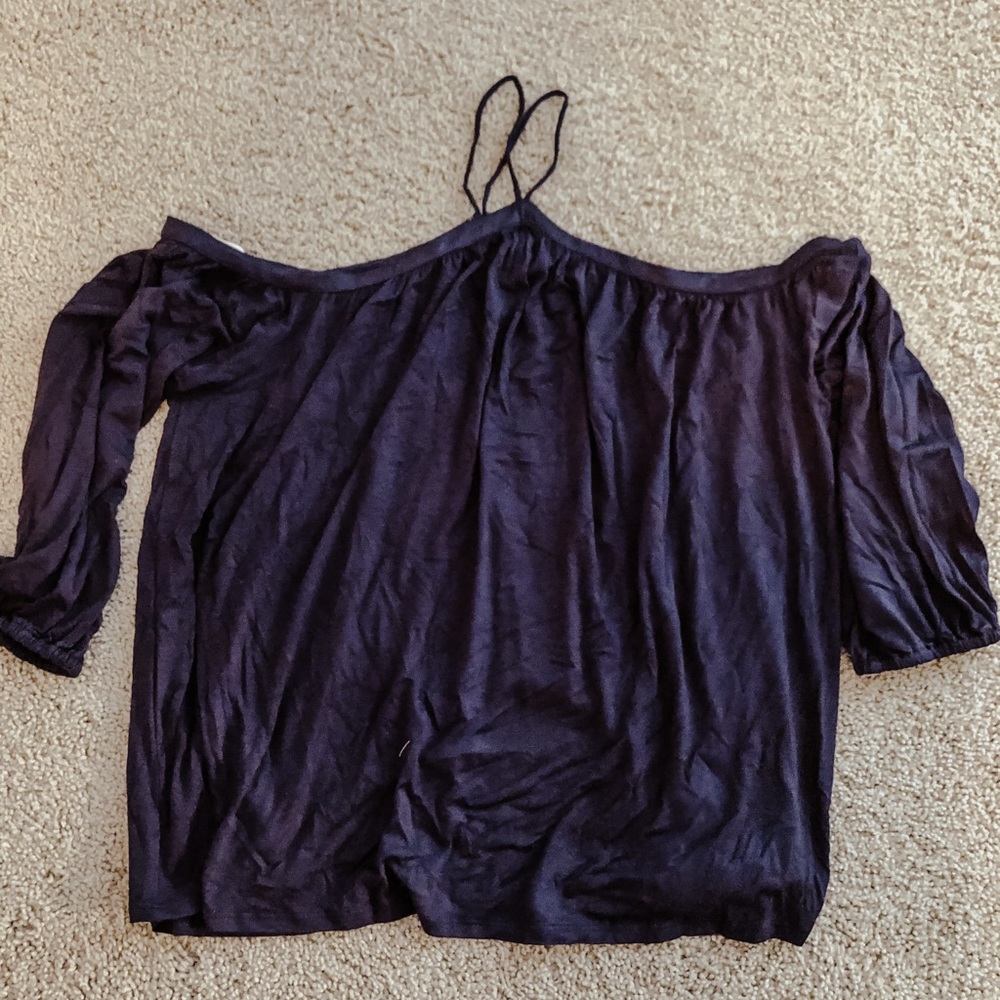 Navy blue off the shoulder top
